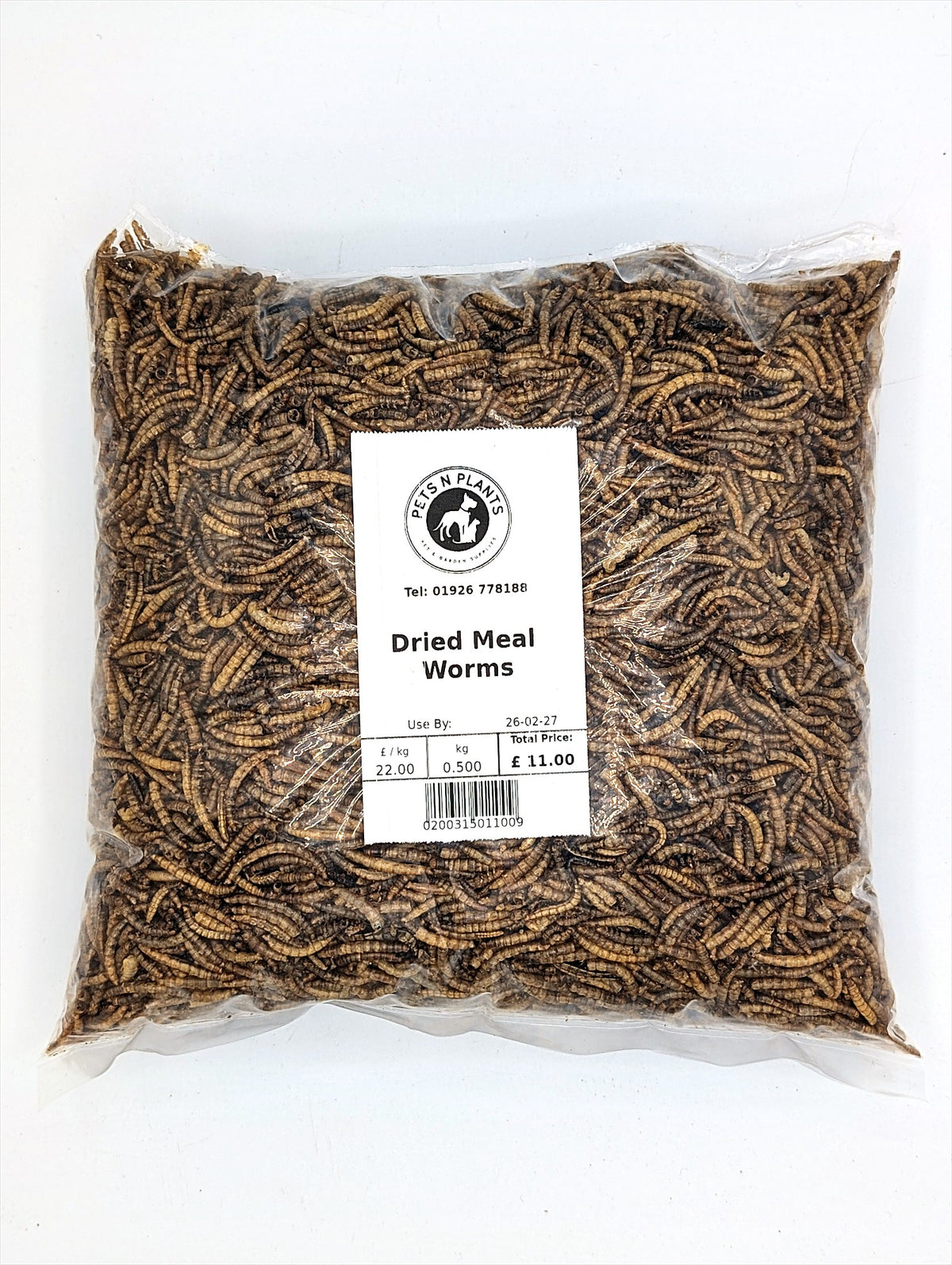 Dried Mealworms Weighed 500g