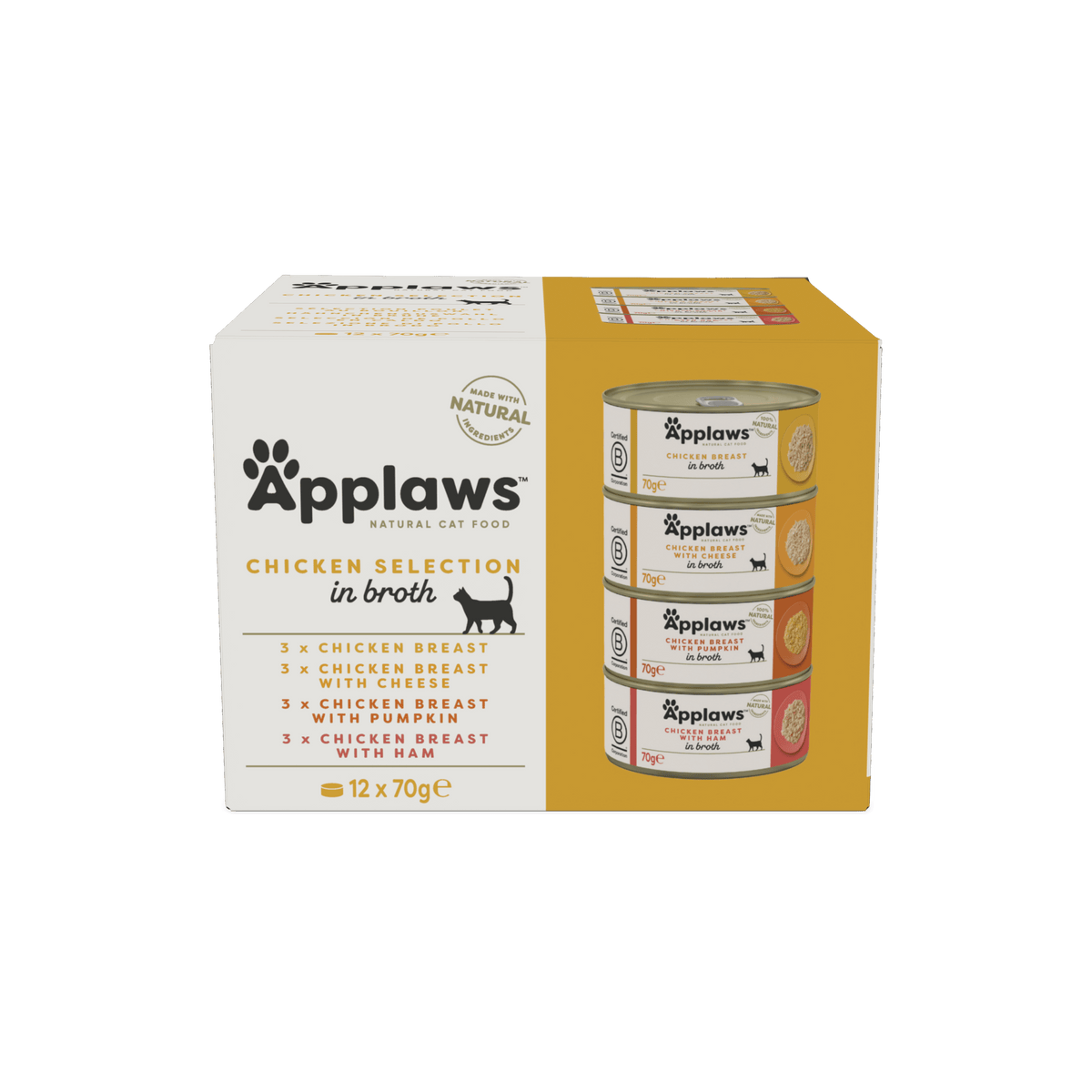 Applaws Cat Can Chicken Selection in Broth 12 x 70g multipack