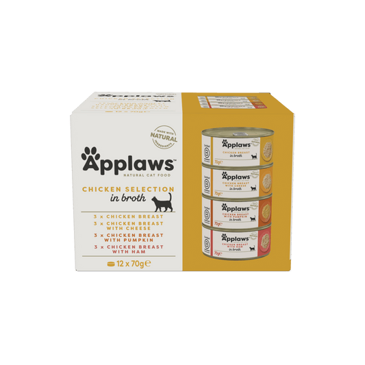 Applaws Cat Can Chicken Selection in Broth 12 x 70g multipack