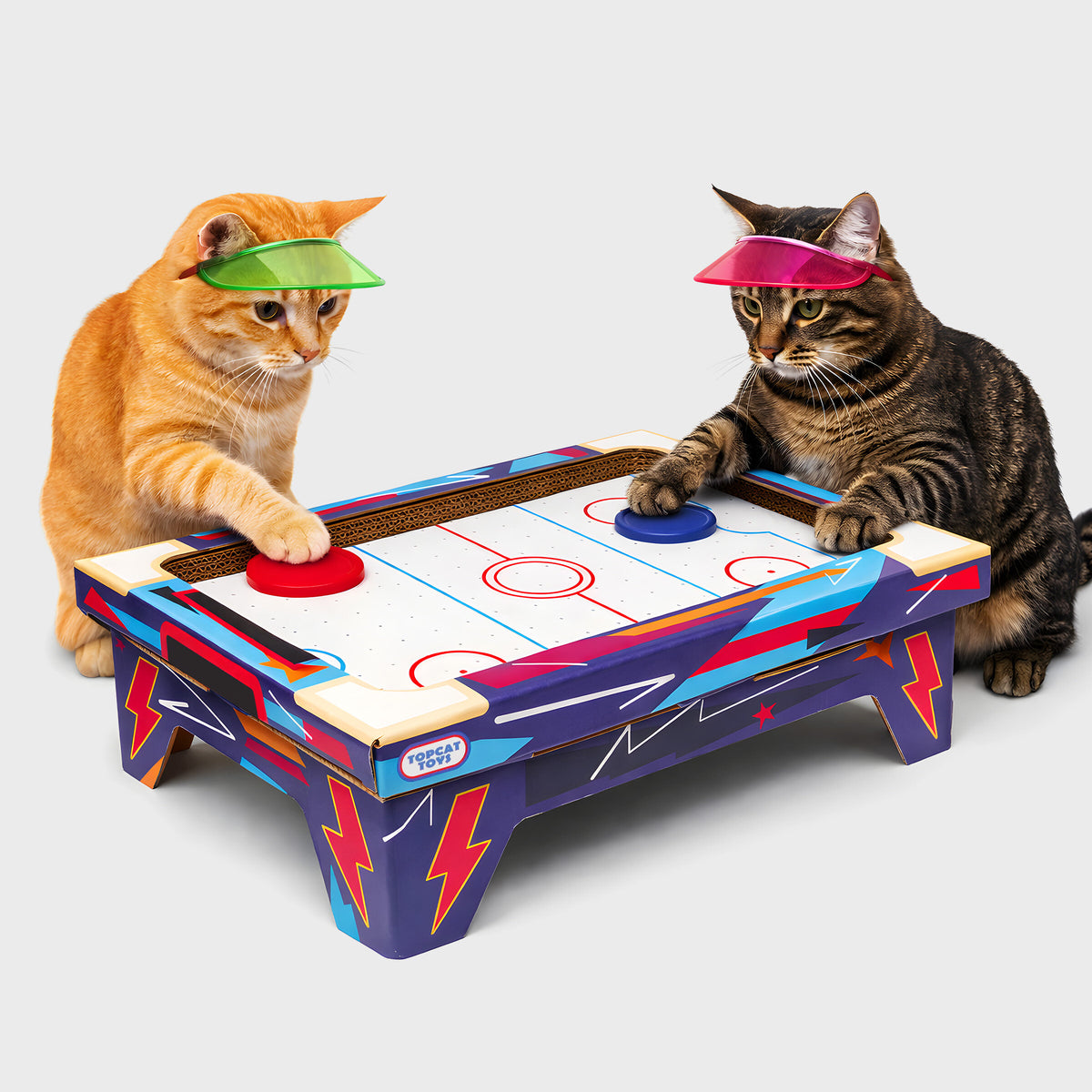 SUCK UK cardboard cat air hockey toy