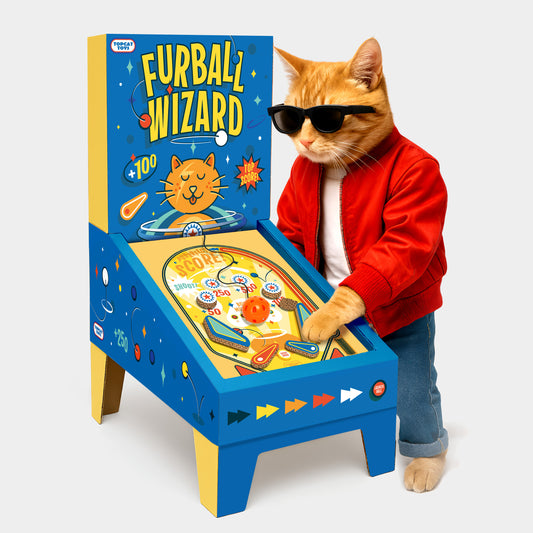 SUCK UK cardboard cat pinball machine toy