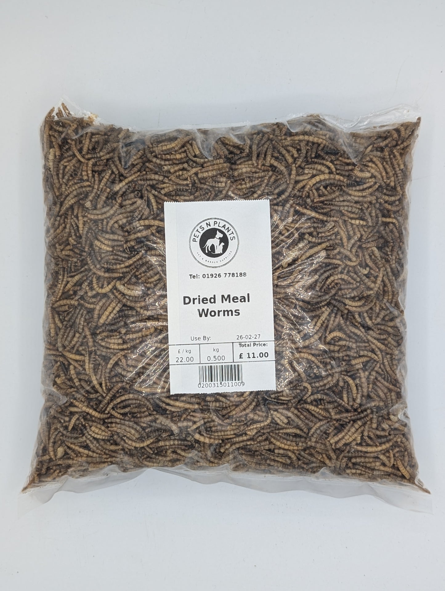 Dried Mealworms Weighed 500g