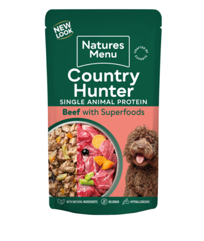 Natures Menu Country Hunter Beef Pouch 150g