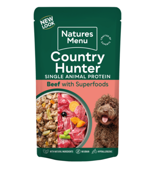 Natures Menu Country Hunter Beef Pouch 150g