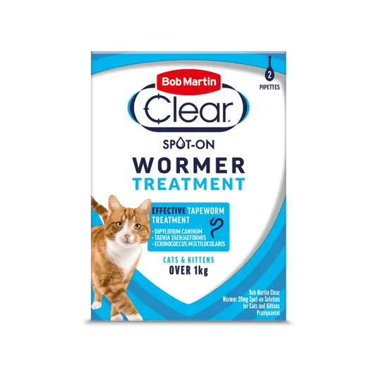 Bob Martin Clear Spot-On Wormer for cats and kittens 2 pipettes