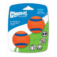 Chuckit Ultra Ball small 2 pack dog fetch toy