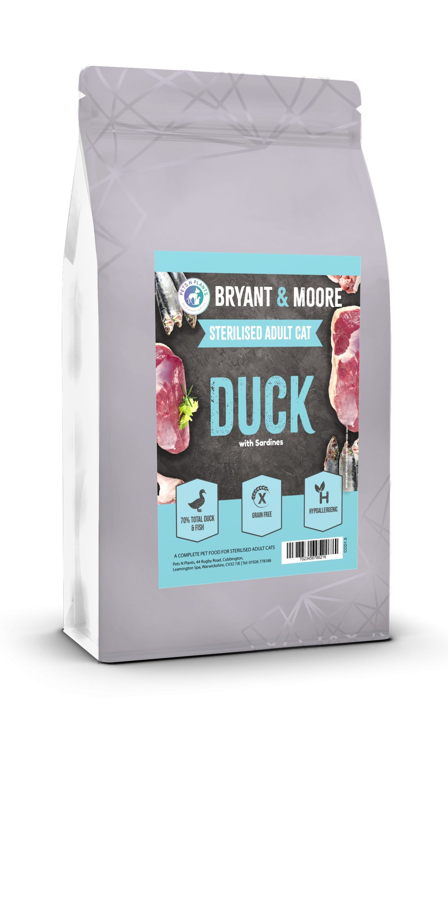 Pets N Plants Duck with Sardines Adult Cat 1.5kg