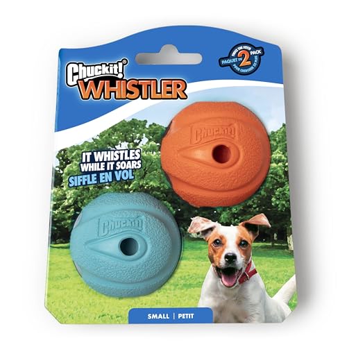 Chuckit Whistler small 2 pack dog fetch toy