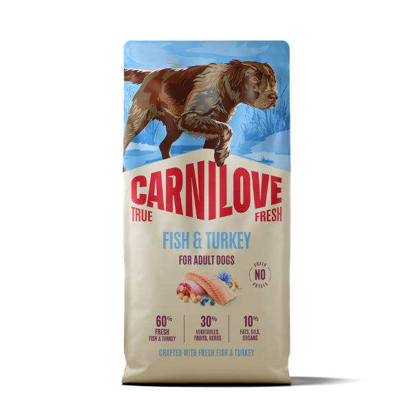 Carnilove True Fresh Fish & Turkey dog food bag