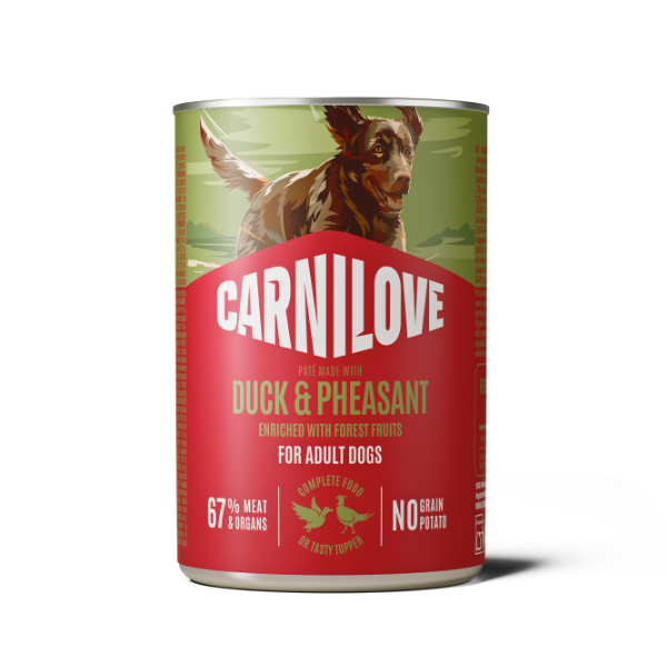 Carnilove Duck & Pheasant dog food 400g tin