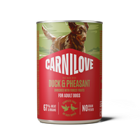 Carnilove Duck & Pheasant dog food 400g tin