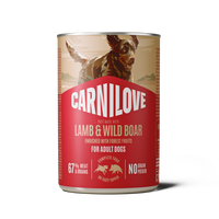 Carnilove Lamb & Wild Boar dog food 400g tin