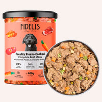 Fidelis Fresh Menu Beef with Sweet Potato and Broccoli dog food jar