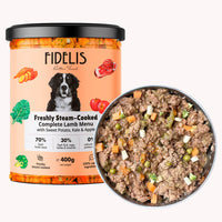 Fidelis Fresh Menu Lamb with Sweet Potato, Kale and Apple dog food jar