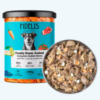 Fidelis Fresh Menu Rabbit with Brown Rice, Carrot and Cranberries dog food jar