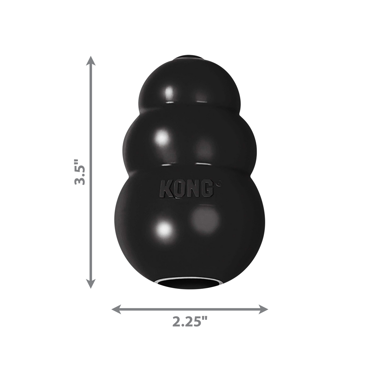 KONG Extreme Medium black rubber dog toy