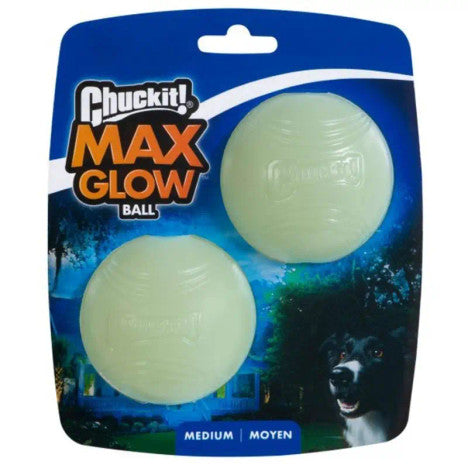 Chuckit Max Glow Balls Medium 2 Pack