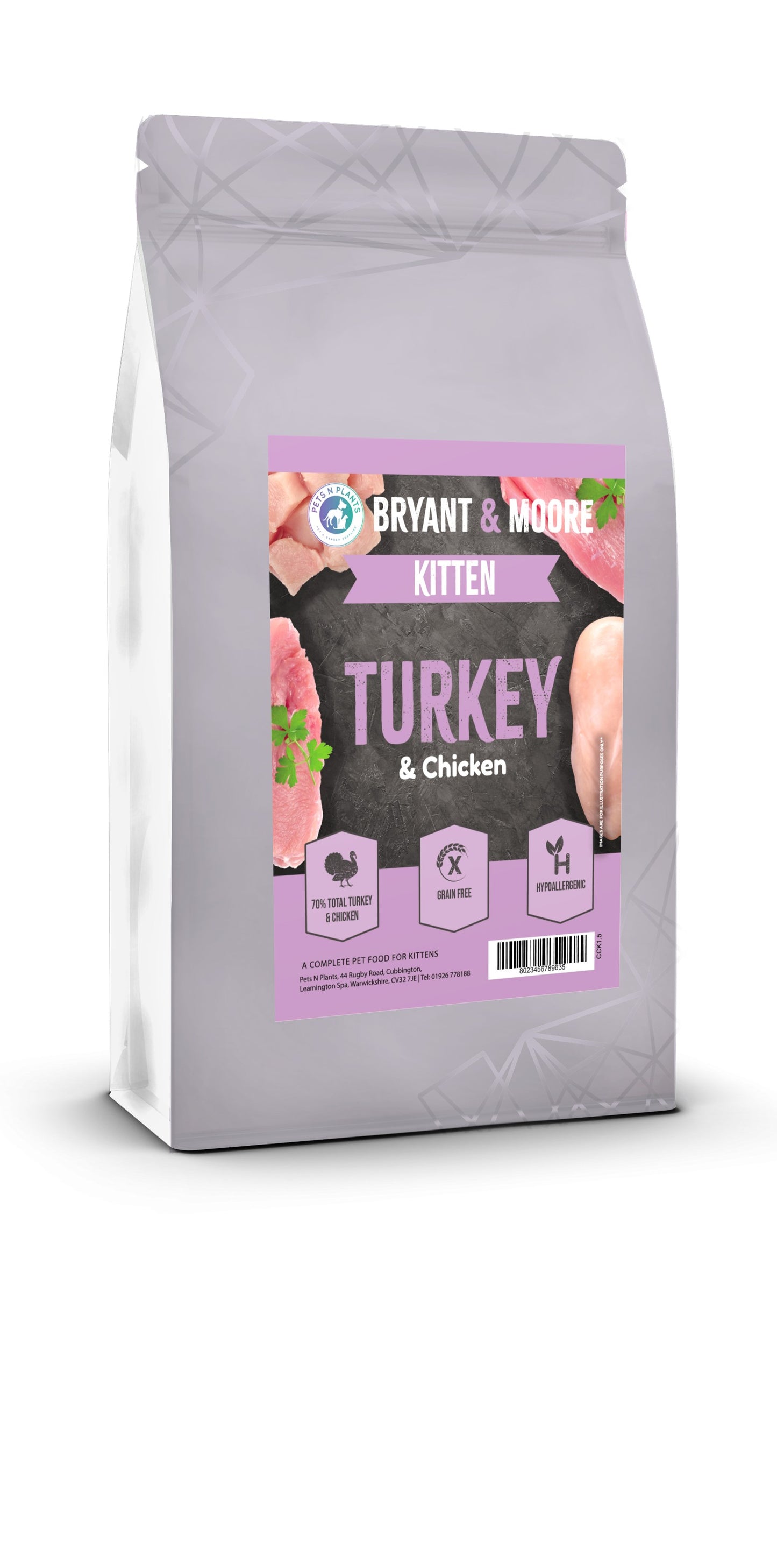 Pets N Plants Kitten Turkey and Chicken Cat 1.5kg