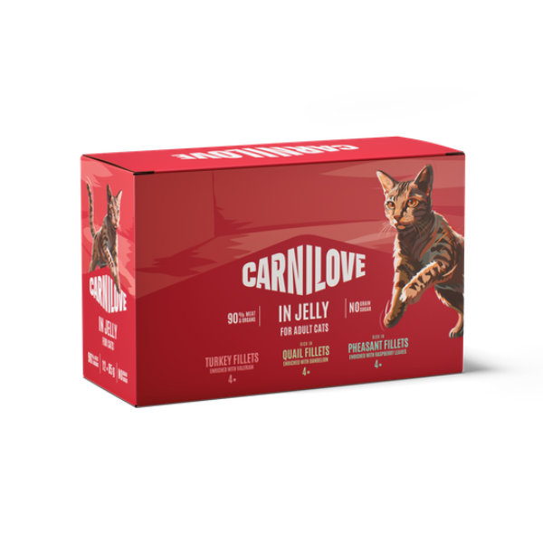 Carnilove Cat 12 pack pouches in jelly