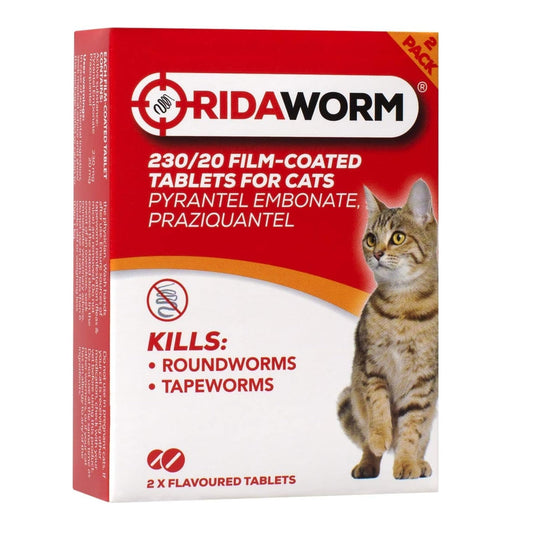 Ridaworm worming tablets for cats 2 pack
