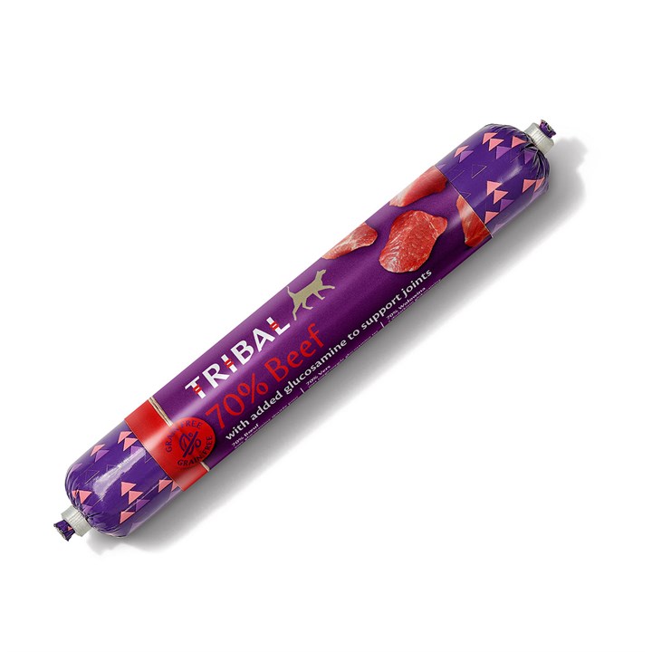 Tribal 70% Beef cat sausage 100g