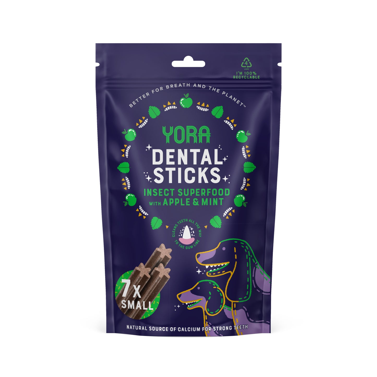 Yora Dental Small Insect Superfood with Apple & Mint
