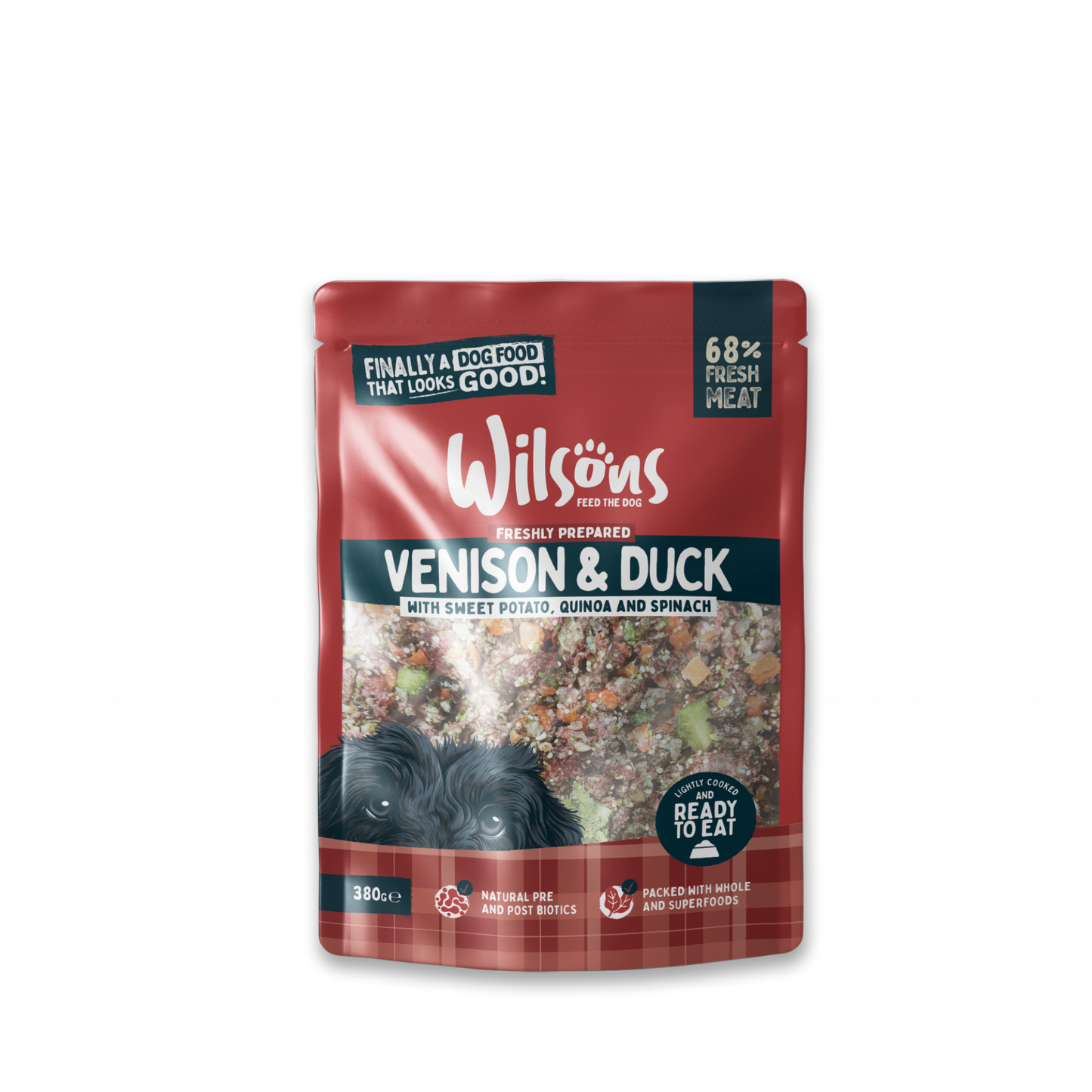 Wilsons Venison & Duck Feed Fresh Pouch 380G