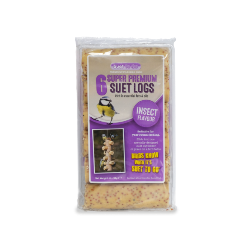SuetToGo 6 Suet Logs Insect & Mealworm