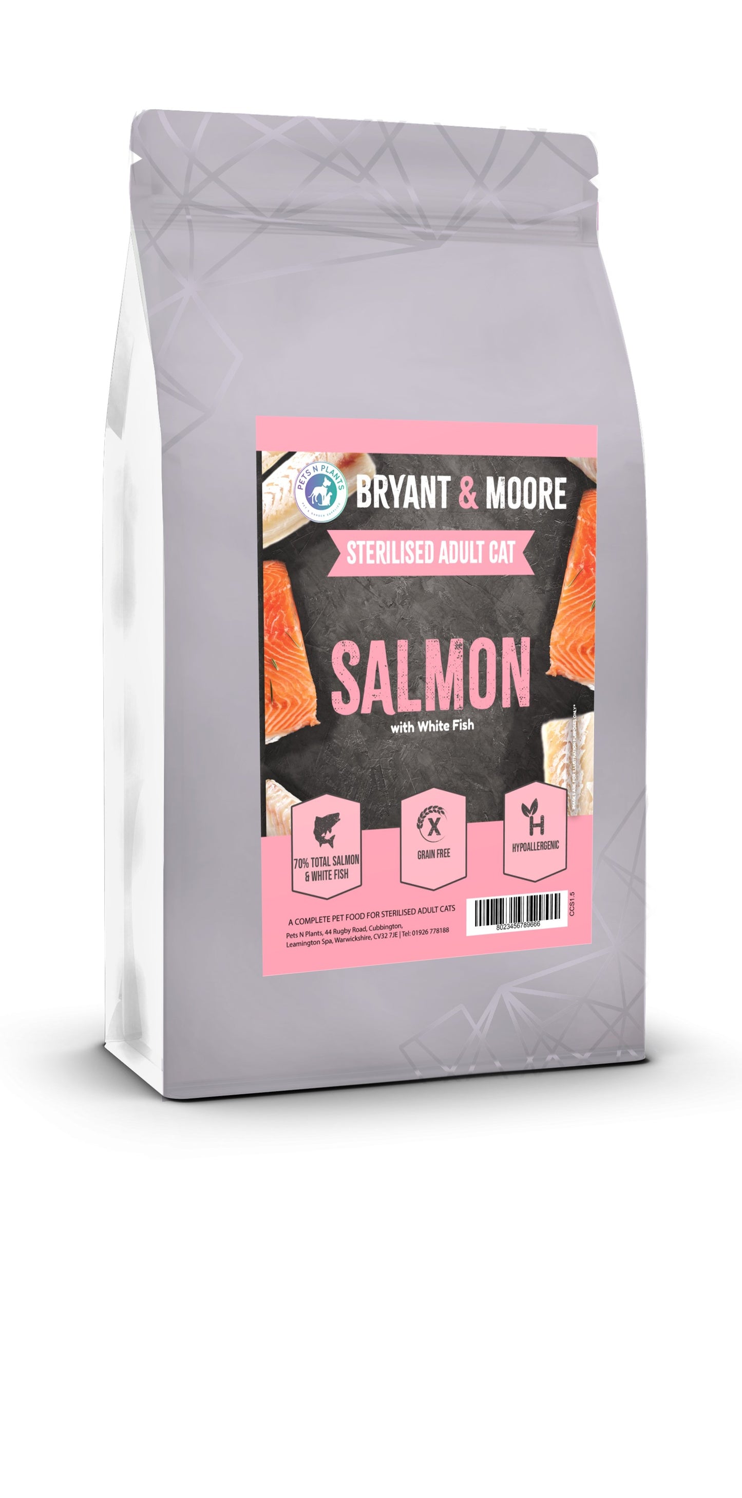 Pets N Plants Salmon with White Fish Adult Cat 1.5kg
