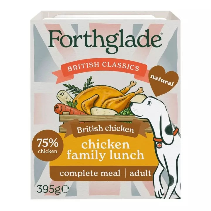 Forthglade Tray Classics Chicken Family Lunch 395g