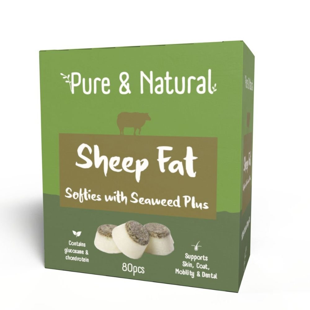 Pure & Natural Sheep Fat Softies With Seaweed Plus 80pcs