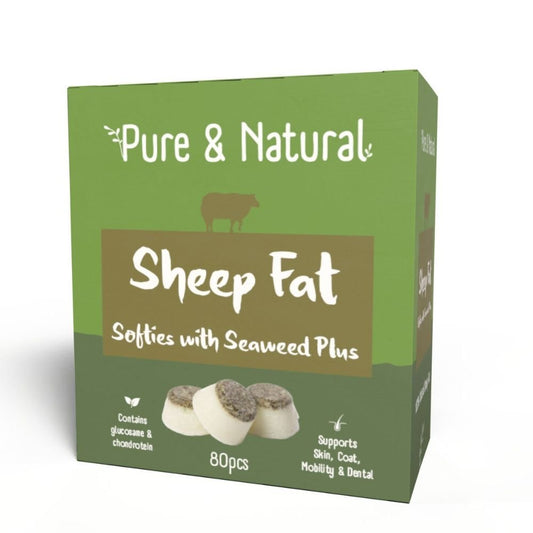Pure & Natural Sheep Fat Softies With Seaweed Plus 80pcs