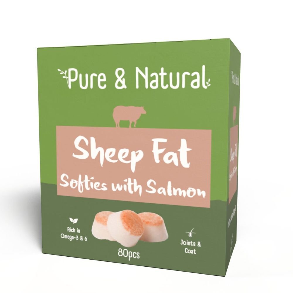 Pure & Natural Sheep Fat Softies With Salmon 80pcs