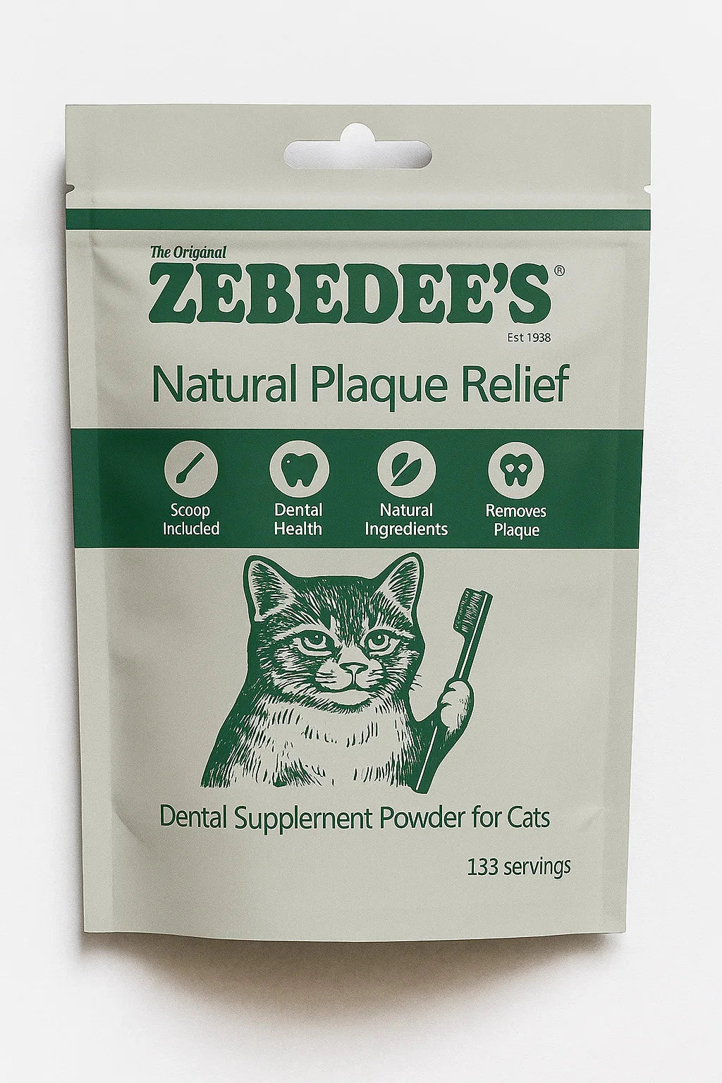 Zebedees Natural Plaque Relief For Cats 20g